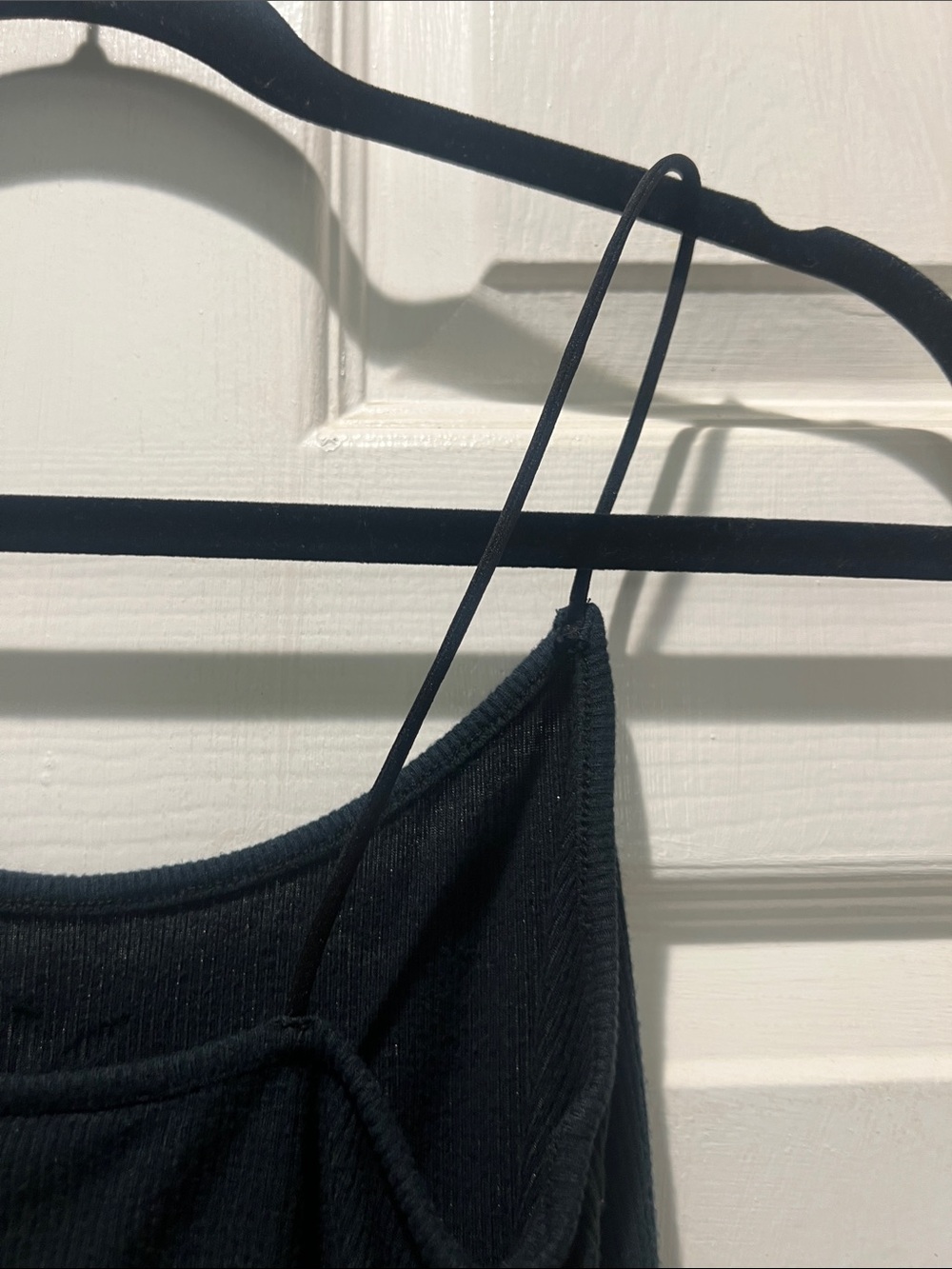PLAYBOY Black Spaghetti-Strap Crop Top with White Bunny Logo - Picture 6 of 7